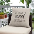 thumbnail image 2 of Sunbrella Indoor/Outdoor Single Embroidered Pillow - "Home Sweet Home" Cast Silver with Black Words, 2 of 5