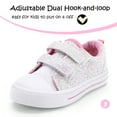 thumbnail image 4 of Bocca Kid's Walking Sneakers Pink&White Girls Canvas Shoes Size 4, 4 of 6