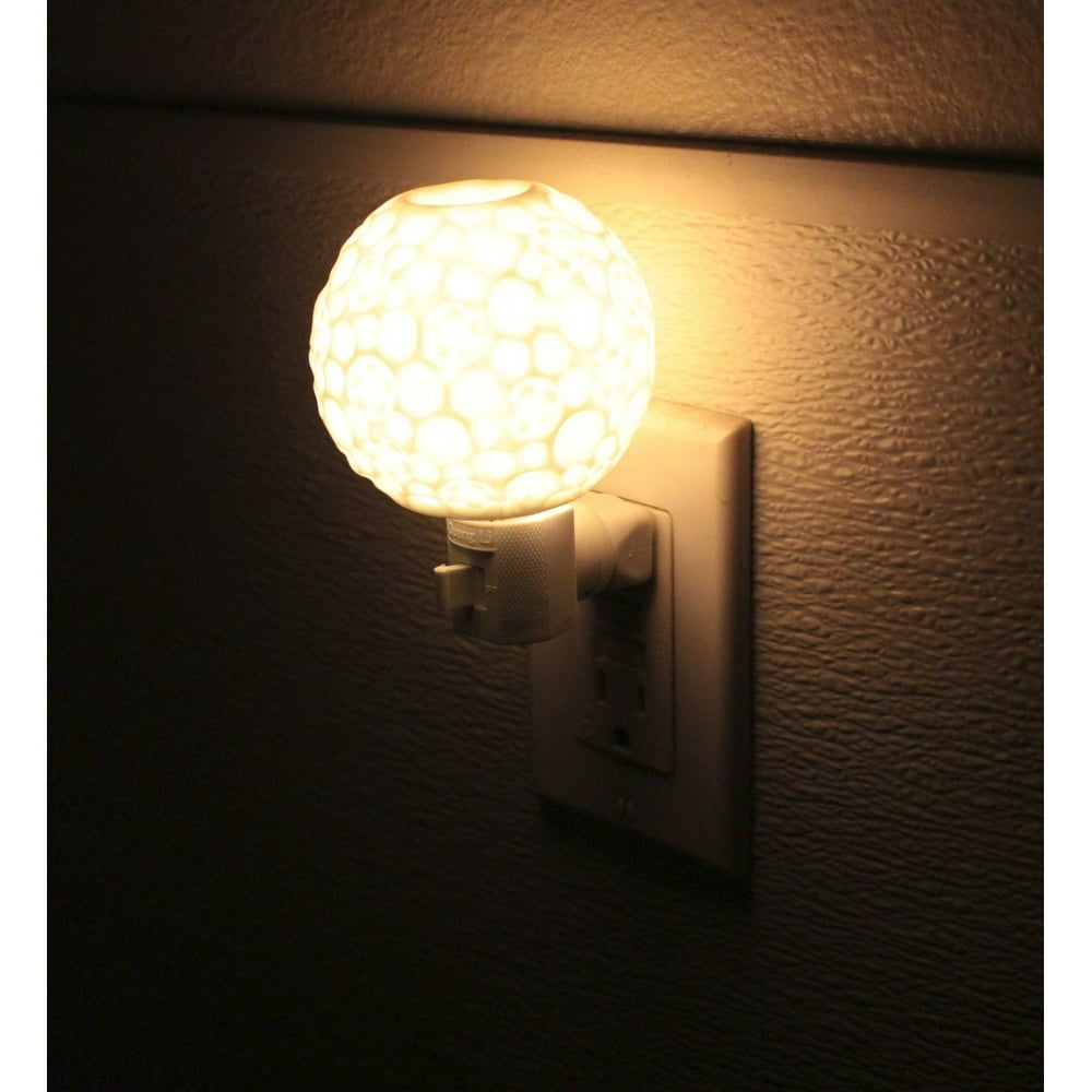 White Ceramic Plugin Night Light Home Decor D