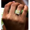 thumbnail image 4 of Sterling Silver Certified Handmade Gold rutilated Quartz Cluster Ring Size 10, 4 of 4
