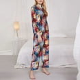 thumbnail image 5 of Wukai Hawaiian Style Print Women's Pajama Set - Soft Long Sleeve Sleepwear for Comfort and Style-X-Large, 5 of 9