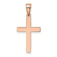 thumbnail image 3 of Auriga Fine Jewelry 14K Rose Gold Polished Beveled Cross Charm for Women (L - 25.3mm, W - 14mm), 3 of 6