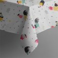 thumbnail image 5 of Gray Chicken Colorful Rooster Pattern Square Tablecloth,Waterproof Square Table Cover,Wipeable Spillproof Washable Table Cover for Home Kitchen Party Decor 42"X42"(107x107cm), 5 of 6