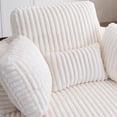 thumbnail image 6 of Oversized 360 Degreed Swivel Accent Chair with 4 Pillow, Modern Corduroy Swivel Barrel Chair, Mid Century Modern Reading Chair for Living Room/Bedroom, White, 6 of 7