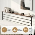 thumbnail image 5 of SHA CERLIN Queen Size Metal Platform Bed Frame with Vintage Brown Shelf Headboard, Adult, 5 of 10