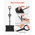 thumbnail image 6 of VEVOR Snow Shovel for Driveway, 18 in Wide Plastic Snow Shovel with Assist D-shaped Handles, Non Slip Grip, Large Capacity Snowplow Shovels, Lightweight Snows Removal Tool for Garden Car Camping, 6 of 9