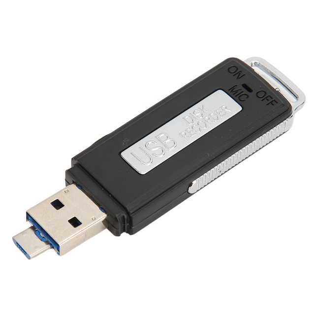 Dispositivo de grabación de voz USB NikouMX Mini Grabadora de voz dual USB
