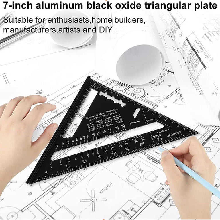 Black Aluminum 7 Inch , Square Protractor, High Precision Aluminum ...