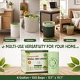 thumbnail image 5 of OrangeBio 4 Gallon Home Compostable Trash Bags, 100 Count, Food Grade, Plant-based, Biodegradable, Leak-proof, Tear-resistant, US BPI ASTM D6400 and OK Compost Home Certified, 5 of 6