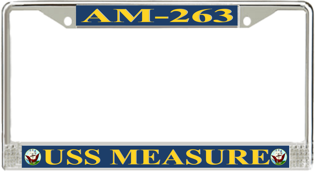 USS Measure AM-263 License Plate Frame