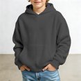 thumbnail image 4 of TBWNWG Boys Girls Casual Solid Knit Long Sleeve Hooded Sweatshirt with Pockets Textured Outdoor Jacket for Youth Pullover Warm Top, 4 of 4