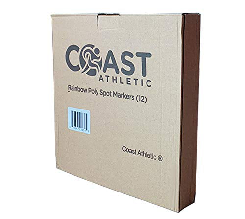 12 PACK Coast Athletic Rainbow Poly Spot Markers 