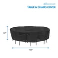thumbnail image 5 of Patio Large Waterproof Round Table & Chair Cover - Outdoor Patio Table Chair Combo Washable - Heavy Duty Furniture 100 Inch Combo Cover, 5 of 6
