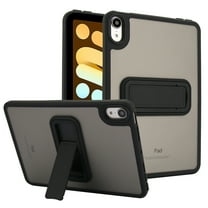 Shockproof Case for Apple iPad Mini 6th 7th Generation 8.3", Kickstand Slim Fit Rugged Bumper Lightweight Anti-Scratch Bumper Case Cover for iPad Mini 6 7 8.3 Inch 2021/2024,Black