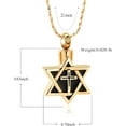 thumbnail image 2 of Star of David Urn Necklace for Ashes Cremation Jewelry for Women Men Stainless Steel Memorial Necklaces Ash Holder for Human / Pet, 2 of 7