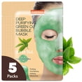 thumbnail image 1 of Purederm Green Tea Paquete de 5 máscaras faciales – Limpieza profunda hidratante calmante e hidratante para todo tipo de piel, 1 of 5