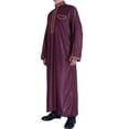 thumbnail image 6 of ZENTREE Abaya Islam Men Robe Muslim Dresses Djellaba Homme Fashion Solid Color Shirts Arabic Dress Ethnic Men's Clothing Gift, 6 of 13