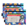thumbnail image 2 of ALAZA 2 Pack Pencil Pouch Abstract Geometric Shapes Pencil Case for 3 Ring Binder Clear Window Pencil Bag Organizers, 2 of 6