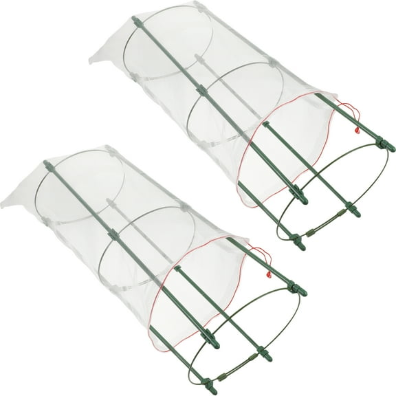 HOMEMAXS Plant Cages for Garden Use Made of Durable Plastic Green Color Lightweight and Sturdy 2 Sets