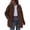 Coffee, variant on BTFBM Faux Suede Jacket Women Fall Fashion Leather Jackets Long Sleeve Button Down Winter Coats Shackets Outerwear
