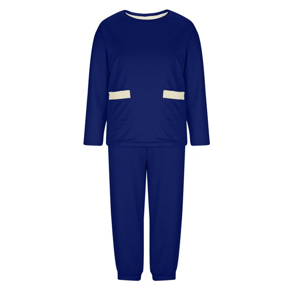 RXMEKW Ensemble de Survêtement pour Hommes, Tenue Décontractée Unie Doublée en Polaire avec Poches et Taille Élastique, Chandail à Capuchon à Manches Longues et Pantalon de Jogging