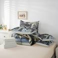 thumbnail image 5 of Feelyou Wolf Twin Bedding Sets 7-Piece for Teens, 3D Jungle Animal Bedding Comforter Set, Winter Snow Reversible Sheet Sets, Ultra Soft Home Decor, 5 of 7