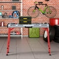 thumbnail image 2 of Resenkos 42 Inches x 21 Inches Welding Table with Adjustable Height and 2 Bar Clamps-Silver, 2 of 11