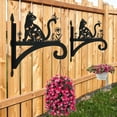 thumbnail image 6 of Steadline Hanging Bracket,Black Metal Cutout Wall Mount Hook,Load Bearing Support For Flower Baskets,Lanterns And Garden Patio Wall Decoration(Black), 6 of 8