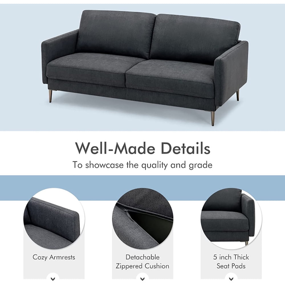Finihen Convertible Sleeper Sofa Bed, Sectional Couch, Loveseat Sofa, Modern Loveseat with Comfy Backrest Cushions, for Living Room, Bedroom, Gray Finihen Convertible Sleeper Sofa Bed, Sectional Couch, Loveseat Sofa, Modern Loveseat with Comfy Backrest Cushions, for Living Room, Bedroom, Gray