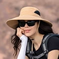 thumbnail image 2 of CSChome Sun Hat Wide Brim Breathable Mesh Drawstring Packable Windproof Protection Quick Drying Men Women Summer UV Fisherman Hat, 2 of 7