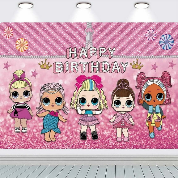 LOL Surprise Taspestry Post Banner Backdrop Background Party Supplies Wall Decor