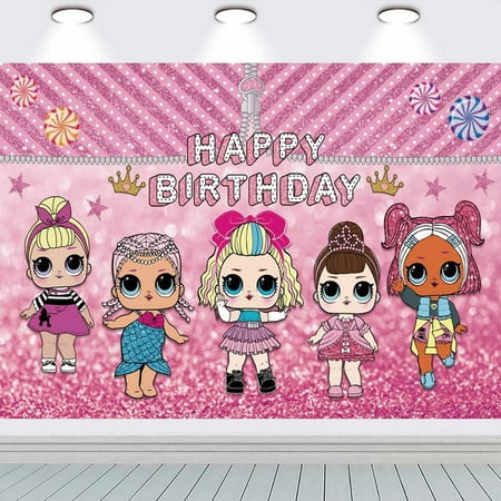 LOL Surprise Taspestry Post Banner Backdrop Background Party Supplies Wall Decor
