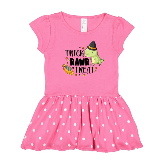 Inktastic Halloween Trick Rawr Treat with Dinosaur Girls Toddler Dress