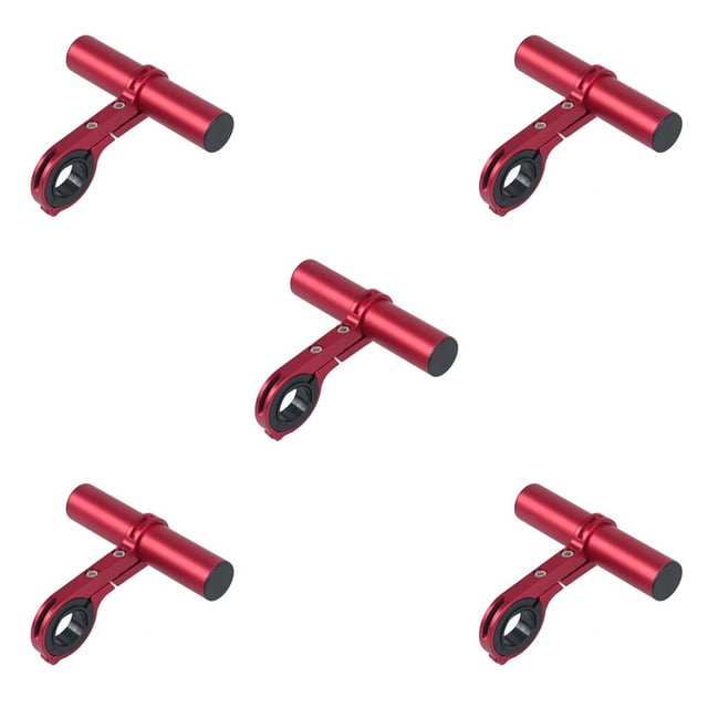 bedienty Mountain Bicycle Handlebar Extender Universal Handle Bar Speed Meter Holder Extension Bracket Adapter Outdoor Frame Red Aluminum Alloy 5Set