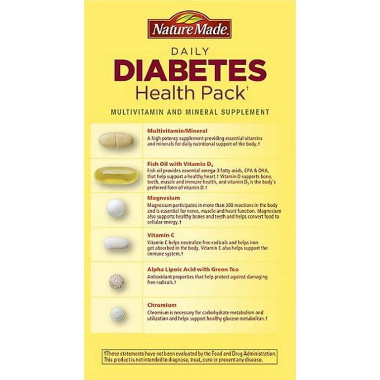 Nature Made® Daily Diabetes Health Pack Dietary Supplement (60 pk 