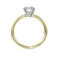 thumbnail image 3 of Diamond-Capitals 2.00 Carat Sparkle Round Cut Moissanite 4-Prongs Solitaire Engagement Ring for her in Solid 14K Yellow Gold Size 4, 3 of 8