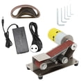 thumbnail image 2 of Handheld Sanding Belts Machine, Sharpener Small Mini Electric Belt Sander With Thick Solid Base For Woodworking For Arc Polish For Flat, 2 of 8