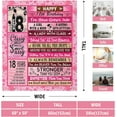 thumbnail image 5 of 18th Birthday Gifts for Girl, 18 Birthday Decor for Girl Blanket 60"x50", Happy Birthday Gifts for 18 Year Old Girl, 18th Girl Birthday Gifts Ideas for Adult Bestie Sister Daughter Blankets, 5 of 5