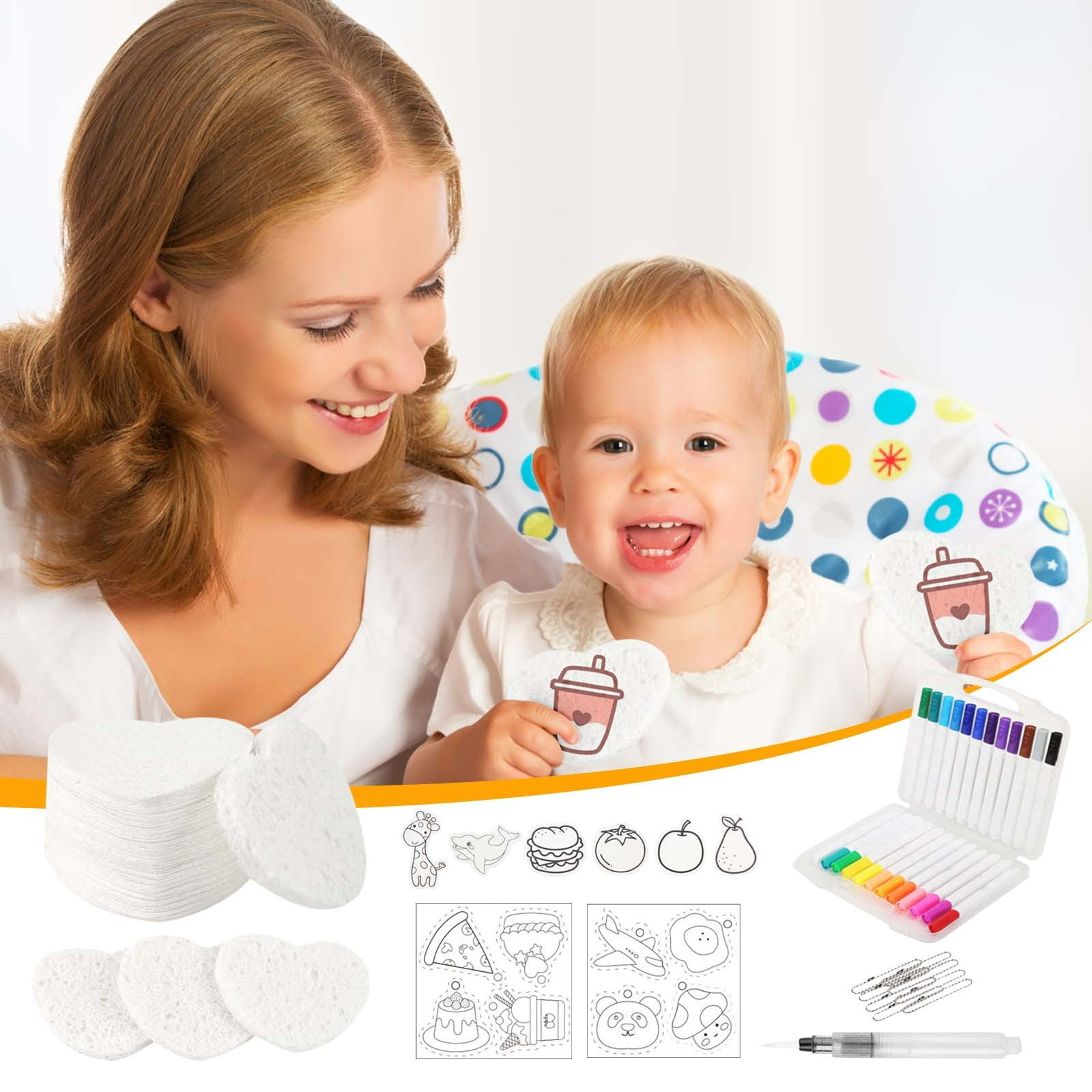 wtgtog Back to School Supplies Puffy Paint Drawing Canvas Sponge 10ml Class Supply List B