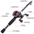 thumbnail image 2 of Sougayilang Carbon Fiber Casting Telescopic Fishing Rod and 7.1:1 GR Baitcaster Reel Fishing Combo, 2 of 7