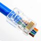 thumbnail image 4 of OULLX 20/50/100pcs RJ45 Connector 6U Gold PlatedPass Through Ethernet Cables Module Plug Network RJ-45 Crystal Heads Cat5 Cat5e, 4 of 5