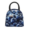 thumbnail image 6 of Horeoi Blueberry Pattern Large Insulated Lunch Bag for Work, School, Picnic - Waterproof, Durable Oxford Cloth, Comfortable Handle-Black, 6 of 9