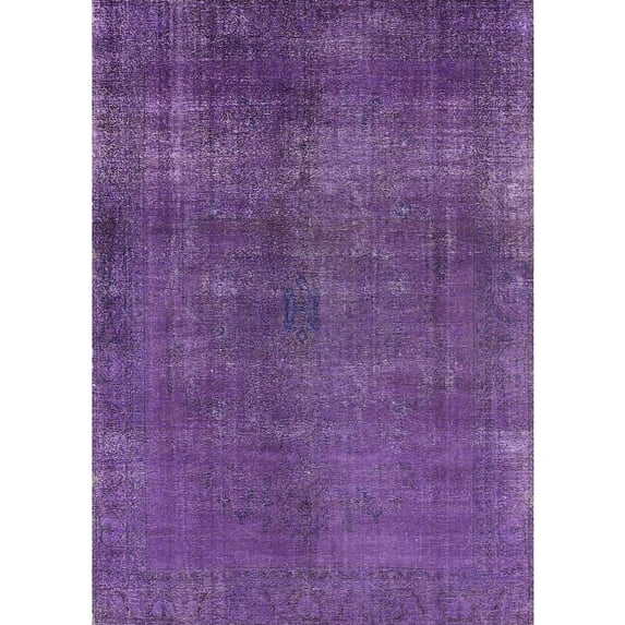 Ahgly Company Machine Washable Indoor Rectangle Industrial Modern Bright Grape Purple Area Rugs, 2' x 3'