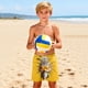 thumbnail image 5 of Pantalones cortos de playa para niños y niñas, de color liso, con estampado bonito, transpirables y con bolsillos, para verano, 5 of 9