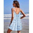 thumbnail image 5 of Ekouaer Nightgowns for Women Spaghetti Strap Sleepwear Sleeveless Sleep Dress with Pockets, 5 of 6