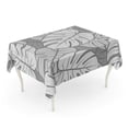 thumbnail image 1 of LADDKE Abstract Gray Monochrome Monstera Leaves Graphic Exotic Color Drawing Elegant Tablecloth Table Desk Cover Home Party Decor 52x70 inch, 1 of 1
