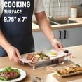 thumbnail image 2 of Small Electric Griddle, 10 Inch Mini Ceramic Non-Stick Electric Skillet with Adjustable Thermostat, 1200W Single Serve Grill for Breakfast, Cooking for Pancakes, Eggs, Sausage, Pink, 2 of 5