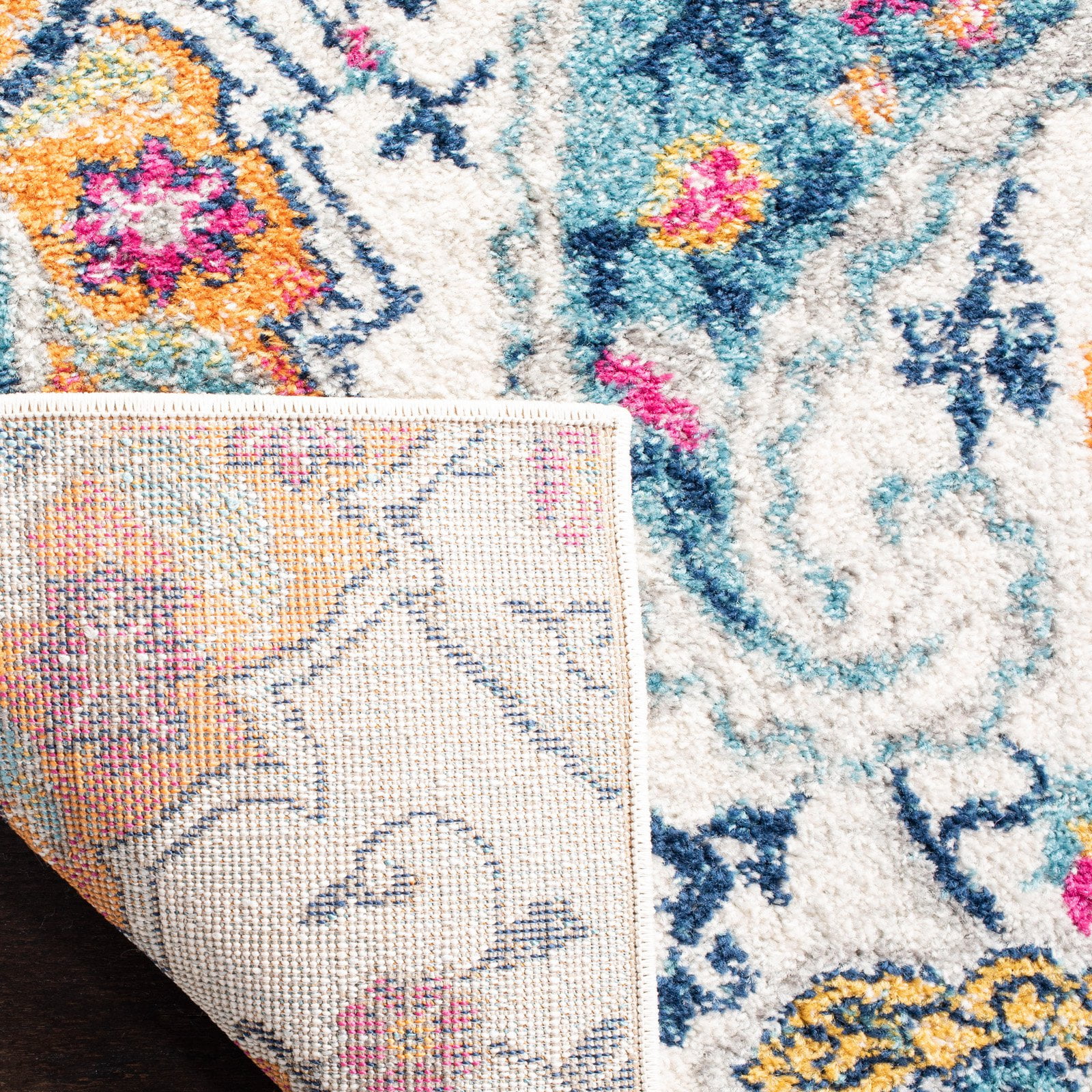 SAFAVIEH Madison Hope Floral Paisley Area Rug, Cream/Multi, 9' x 12'