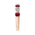 thumbnail image 5 of ANGARA Natural Floating 1 ct Ruby and Diamond Semi Eternity Wedding Ring in 14K Rose Gold for Women (Size-3.6mm) | July Birthstone, Birthday, Anniversary, Jewelry Gift for Women | Natural Ruby Ring, 5 of 10