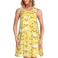 thumbnail image 1 of Balery Baby Chicks Vestidos de verano para mujer con estampado: vestido holgado sin mangas, vestido playero informal y cómodo para días calurosos., 1 of 7